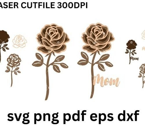 Mama Con Flor Rosa Creativo Digital